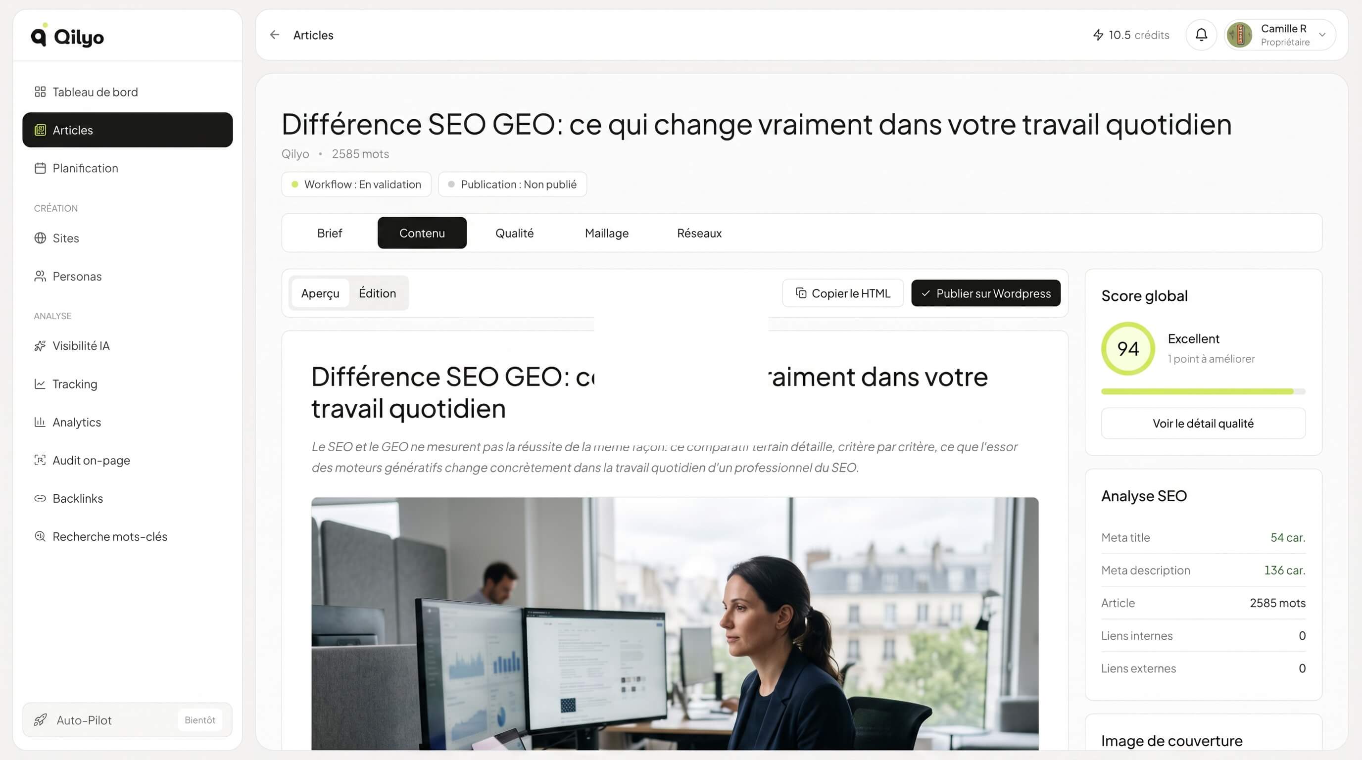 Publication vers WordPress et Shopify depuis Qilyo